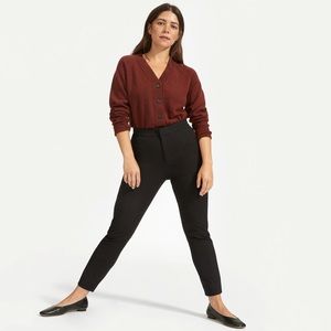 Everlane Fixed-Waist Stretch Cotton Pant Black 00